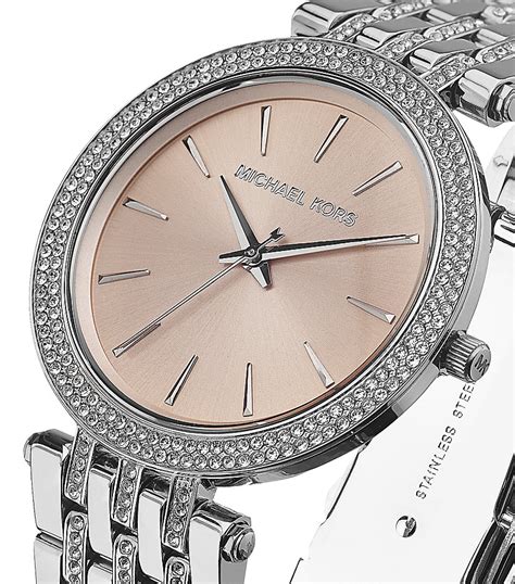 michael kors silvertone darci watch|Michael Kors darci watch silver.